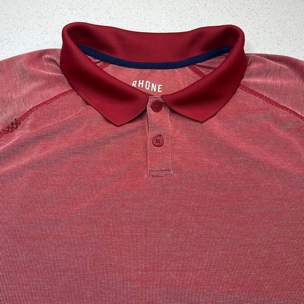 Rhône Contrast Stitch Ref Performance Polo Shirt Mens XLarge